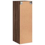 vidaXL Armoire murale avec portes en verre chêne marron 35x37x100 cm