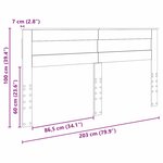 vidaXL Tête de lit Chêne artisanal 200 cm Bois d'ingénierie