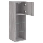 vidaXL Meubles TV avec lumières LED 2 Pièces sonoma gris 30 5x30x90 cm