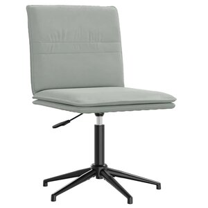 vidaXL Chaise à manger Gris clair Velours
