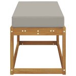 vidaXL Banc de Tabouret Bois d'Acacia Massif Gris Naturel et Clair