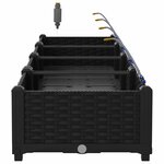 vidaXL Pots de jardin Noir 160 x 40 x 22 cm Acier