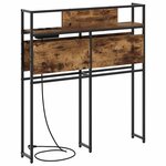 vidaXL Tête de lit de rangement Chêne fumé 90 cm Bois d'ingénierie