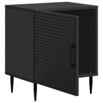 vidaXL Cabinet de chevet 2 Pièces Noir 43 x 34 5 x 50 cm