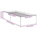 vidaXL Cadre de lit chêne sonoma 90x200 cm bois d'ingénierie
