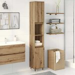 vidaXL Armoire de salle de bain chêne artisanal 30x30x190 cm