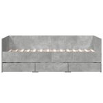 vidaXL Lit de jour et tiroirs gris béton 75x190 cm bois d'ingénierie