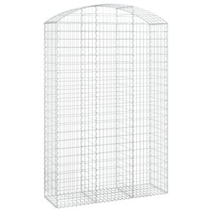 vidaXL Panier de gabions arqué 150x50x220/240 cm Fer galvanisé