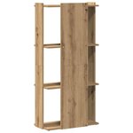 vidaXL Bibliothèque à 3 niveaux chêne artisanal 60x30x120 cm