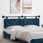 vidaXL Tête de lit suspendue Bleu Velours
