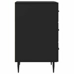 vidaXL Cabinet de chevet Noir 43 x 41 x 66 5 cm Bois d'ingénierie