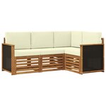 vidaXL Ensemble de canapés d'extérieur 4 pc Polyester