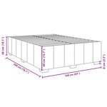 vidaXL Cadre de lit sans matelas taupe 160x200 cm tissu