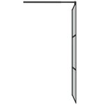 vidaXL Paroi de douche 80x195 cm Verre ESG foncé Noir