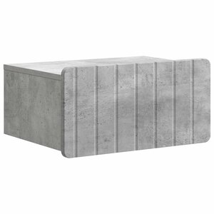 vidaXL Cabinet de chevet mural Gris béton 49 x 34 5 x 24 cm