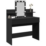 vidaXL Coiffeuse avec LED noir 100x40x130 cm