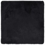 vidaXL Tapis shaggy à poils longs NAVARRA noir 160x160 cm polyester