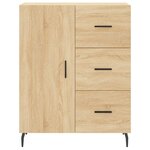 vidaXL Buffet haut Chêne sonoma 69 5x34x180 cm Bois d'ingénierie