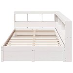 vidaXL Lit bibliothèque sans matelas blanc 120x200 cm bois pin massif