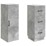 vidaXL Ensemble de Meubles 2 Pièces Gris béton 33 x 34 5 x 87 cm