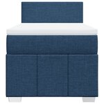 vidaXL Sommier à lattes de lit avec matelas Bleu 80x200 cm Tissu