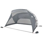 vidaXL Tente de plage gris 274x178x170/148 cm 185T polyester
