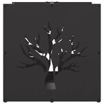 vidaXL Portant de bois chauffage noir 40x40x40 cm