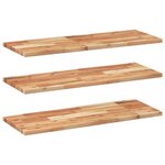 vidaXL Étagères flottantes 3 Pièces 80x30x2 cm acacia massif à l'huile