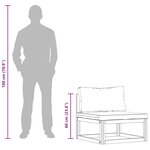 vidaXL Salon de jardin 3 Pièces avec coussins Bois d'acacia solide