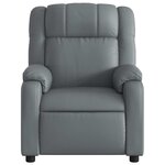 vidaXL Fauteuil de massage inclinable Gris Similicuir