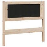 vidaXL Tête de lit capitonnée avec tête de lit Marron 90 cm Pin massif