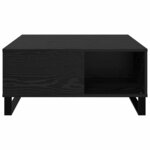 vidaXL Table basse Chêne noir 80 x 80 x 36 5 cm Bois d'ingénierie