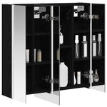 vidaXL Armoire Miroir de Salle de Bain Chêne noir