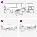vidaXL Ensemble de canapés d'extérieur 6 pc Naturel et Beige