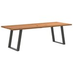 vidaXL Table à manger marron clair bois de chêne massif rectangulaire
