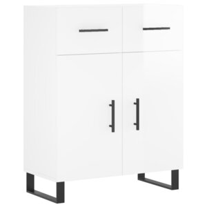 vidaXL Buffet Blanc brillant 69 5x34x90 cm Bois d'ingénierie