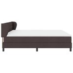 vidaXL Lit à ressorts avec matelas Marron foncé 200 x 200 cm tissu