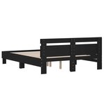 vidaXL Cadre de lit sans matelas noir 140x190 cm