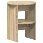 vidaXL Meuble d'appoint Chêne Sonoma Ø40 x 50 cm Bois d’ingénierie