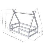 Lit cabane enfant NAKANA 80 x 160 beige