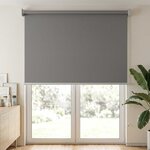 vidaXL Store roulant extérieur protection UV Gris clair Polyester