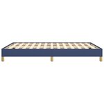 vidaXL Cadre de lit sans matelas bleu 140x190 cm tissu