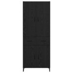vidaXL Haut Armoire Chêne noir 69 5 x 34 x 180 cm Bois d'ingénierie