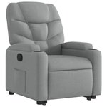 vidaXL Fauteuil inclinable Gris clair Tissu