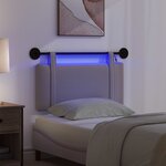 vidaXL Tête de lit suspendue Taupe Tissu