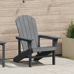 vidaXL Chaise Adirondack Gris Clair 74x82x91 cm HDPE