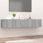 vidaXL Meubles TV 2 Pièces sonoma gris 80x30x30 cm bois d'ingénierie