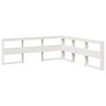 vidaXL Lit bibliothèque sans matelas blanc 90x200cm bois de pin massif