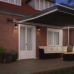 vidaXL Auvent avec Blanc 4 × 3 5 m Métal