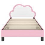 vidaXL Cadre de lit avec tête de lit Rose 90 x 200 cm PU